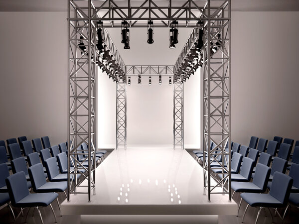 3D иллюстрация модного подиума
