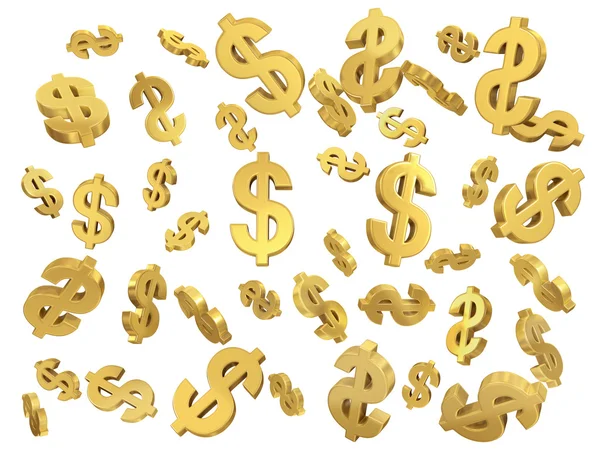 Altın dolar işareti — Stok fotoğraf