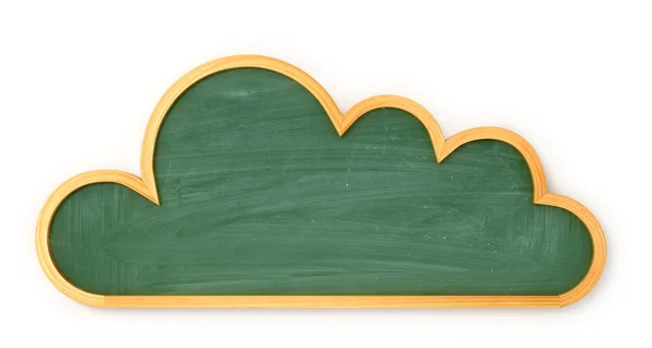 Wooden menu board or school forms in clouds on a white backgroun — 图库照片