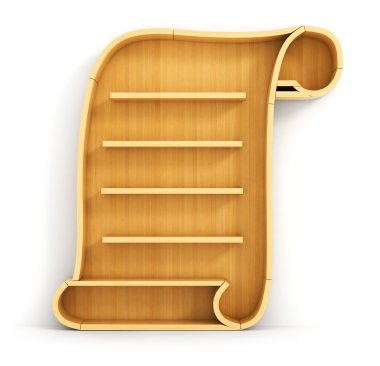 Eğitim kavramı. Boş bookshelf kaydırma şeklinde. Bilim