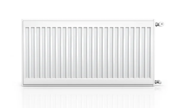 Radiator with thermostat isolated on white — Stock Photo, Image