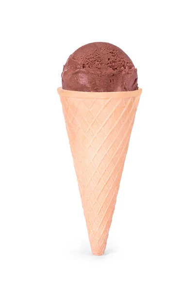 Cono de helado aislado sobre fondo blanco — Foto de Stock