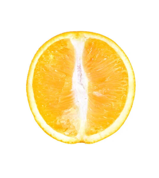Rebanada de naranja aislada sobre fondo blanco, imagen guardada con —  Fotos de Stock