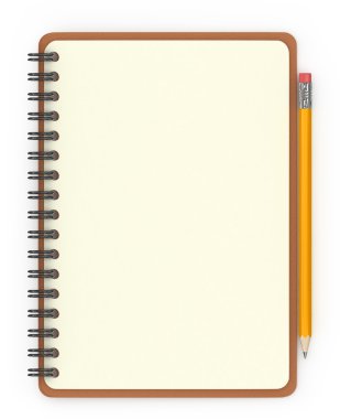 Beyaz zemin üzerine kalem ile not etmek.