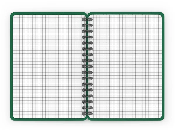 Notebook sobre um fundo branco. — Fotografia de Stock