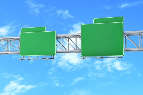 Empty green road sign — Stock Photo, Image