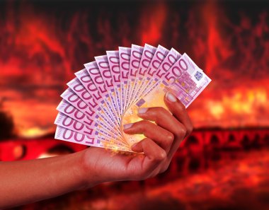 Euro para banknot Hall (konsept)