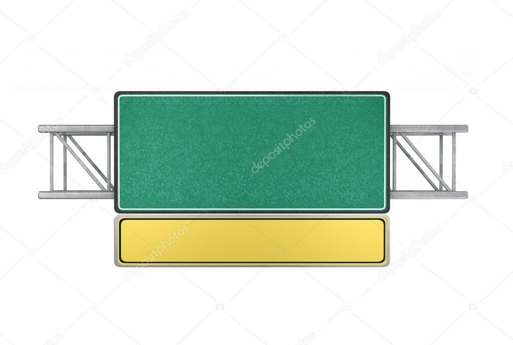 Road sign isolated on white background
