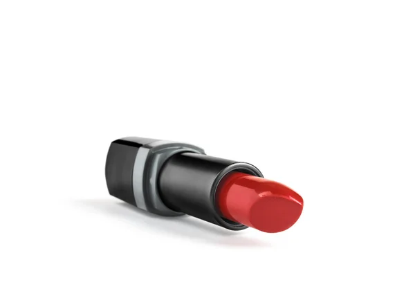 Bright red lipstick on an isolated white background — Stock Photo, Image