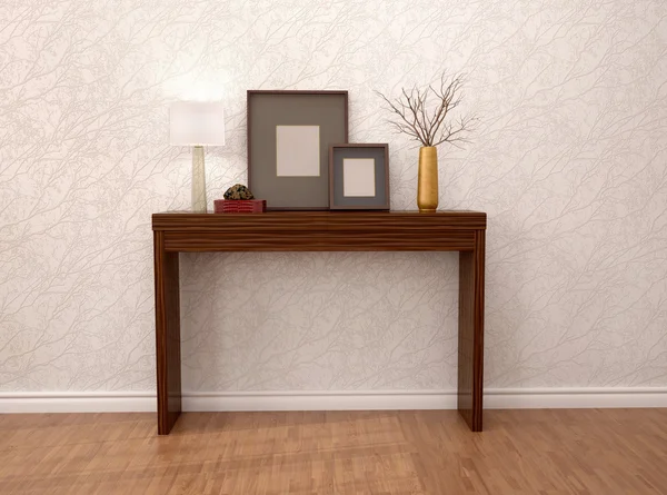 duvarın yanında dekoratif tablo 3D çizimi