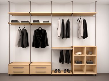 konforlu, modern giysiler 3D çizimi