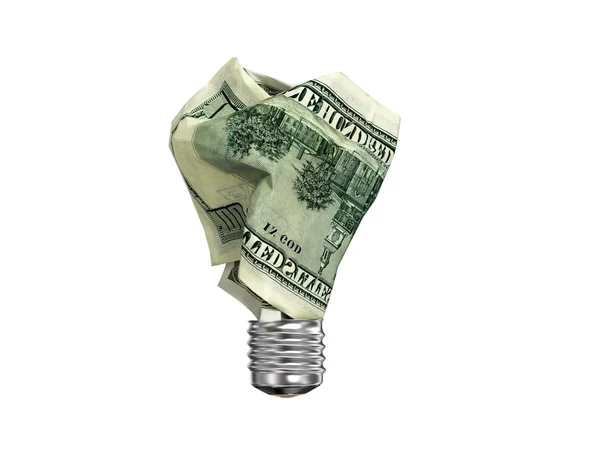 Light bulb with dollar — Stock Photo, Image