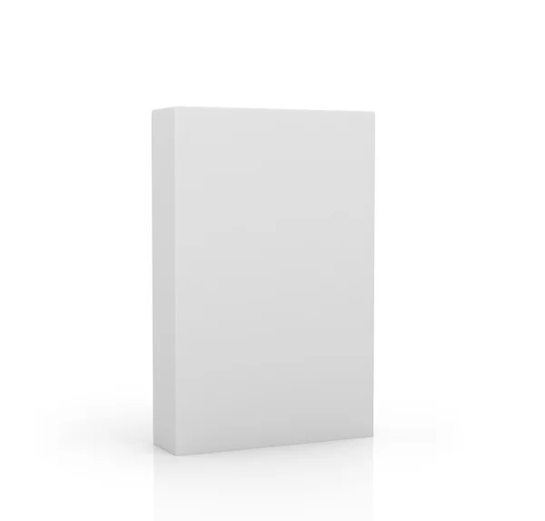 Weißer Karton auf weißem Hintergrund — Stockfoto