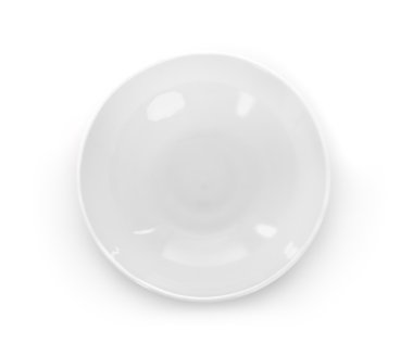 boş levha. Beyaz arka plan üzerinde izole. Yukarıdan görmek