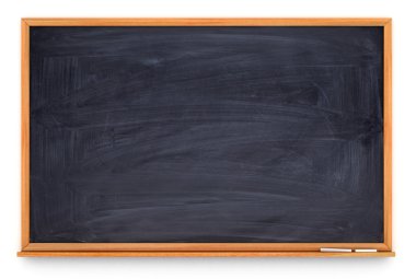 boş yazı tahtası, ahşap çerçeve, tebeşir - boş yazı tahtası izole