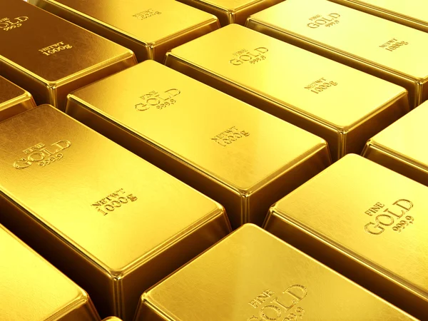 Business background of gold bullion — Stock Photo, Image