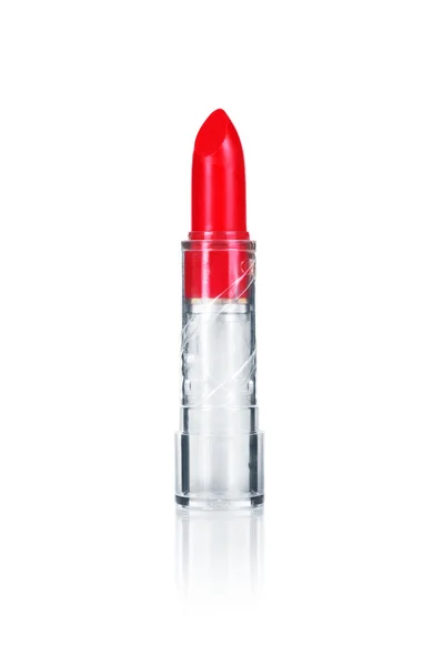 Red lipstick isolated on a white background — Stock Photo, Image