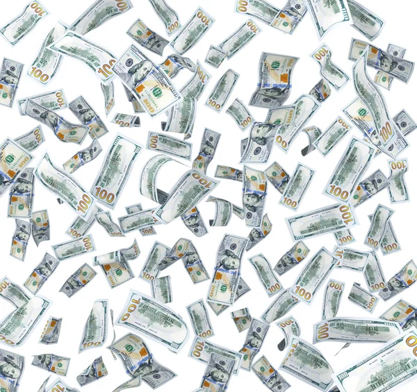 Flying in the air dollar bills — Stock Photo, Image