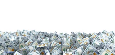 Doları bancnotes metni için bir yer ile sürü