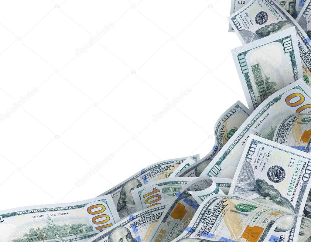 background for text with dollar banknotes