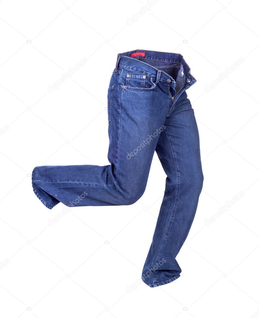Blue jeans pants isolated
