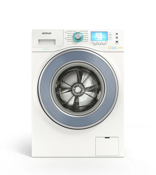 Máquina de lavar isolado no fundo branco — Fotografia de Stock
