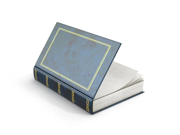 3d render of one open book on a white background. — Stock Photo, Image