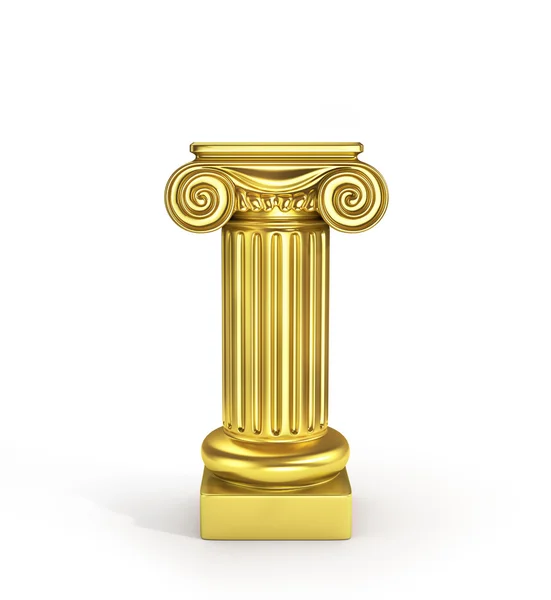 Gouden lege kolom voetstuk — Stockfoto