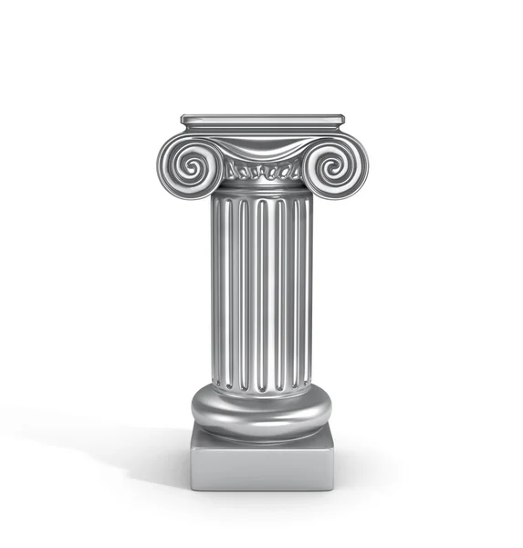 Silver empty column pedestal — Stock Photo, Image