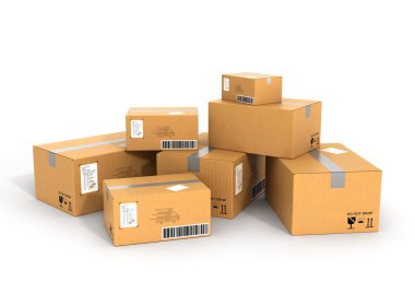 Küresel paketleri teslim ve paketler ulaşım kavramı, sta