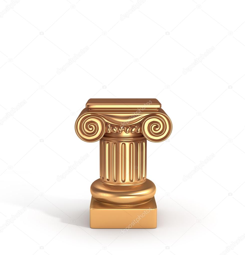 Bronze column pedestal.