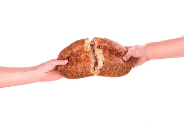 Brot in der Hand — Stockfoto