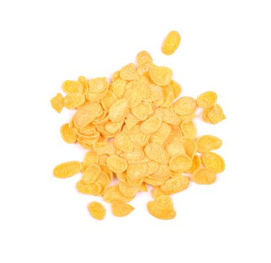 kepek gevreği beyaz zemin üzerine yığını