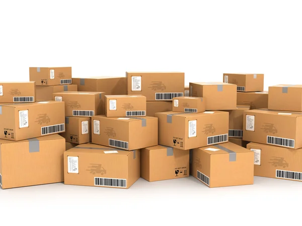 Concepto de entrega. Cajas de cartón . — Foto de Stock