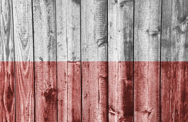 Flag on weathered wood — Stock Photo, Image