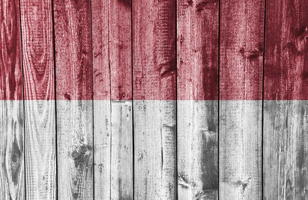 Flag on weathered wood — Stock Photo, Image