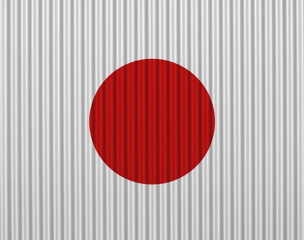 Flag on corrugated iron — Stock Photo, Image