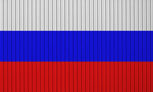 Bandeira em ferro ondulado — Fotografia de Stock