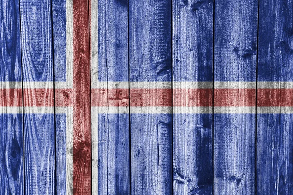 Flag on weathered wood — Stock Photo, Image