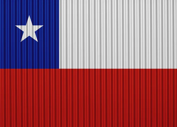 Bandeira em ferro ondulado — Fotografia de Stock