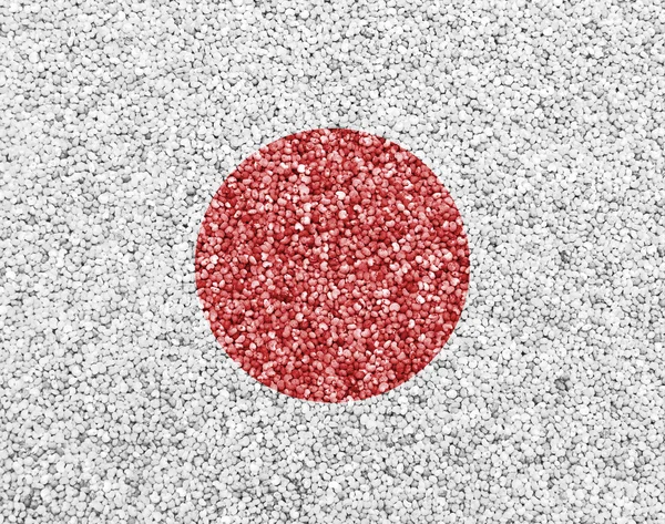 Bandiera del Giappone sui semi di papavero — Foto Stock