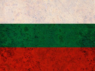 Bulgaristan bayrağı paslı metal