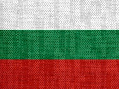 Bulgaristan bayrağı eski keten üzerinde