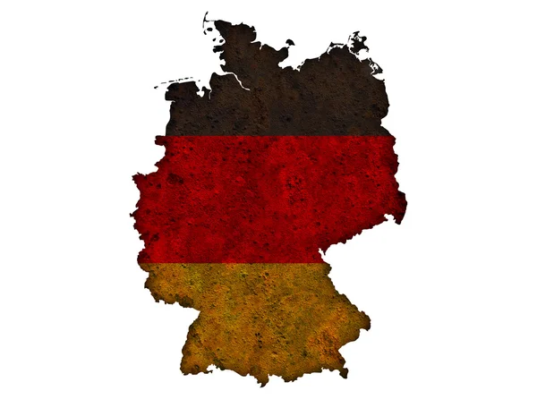 Mapa de Alemania en metal oxidado — Foto de Stock