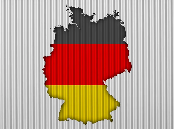 Map and flag of Germany — Stock Photo, Image