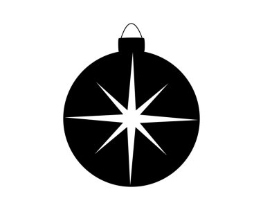 Beyaz üzerine izole edilmiş Noel ağacı topu