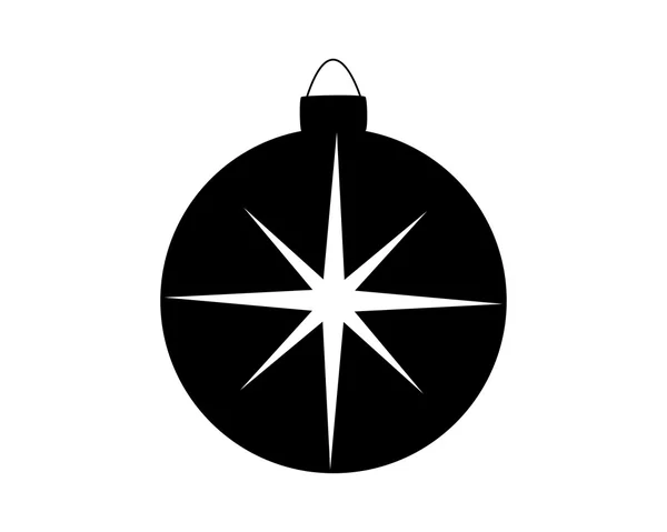 白に隔離されたクリスマスツリーボール — ストックベクタ