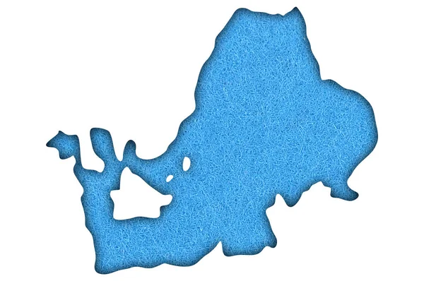 Map Chiemsee Blue Felt — 스톡 사진