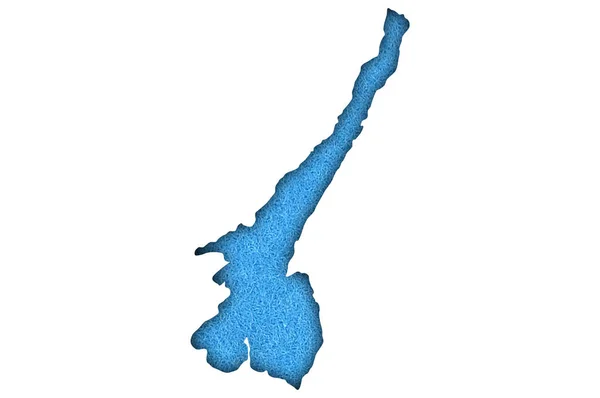 Mappa Lago Garda Feltro Blu — Foto Stock