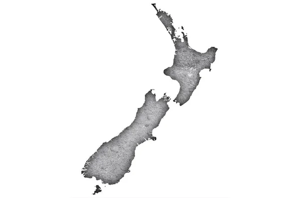 Map New Zealand Weathered Concrete — Stock Photo, Image